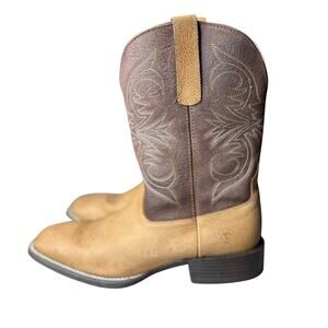 Ariat Men’s Size 12EE Western Cowboy Boot Sport Pardner Western Matte Tan Buck